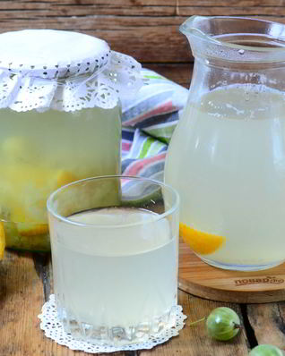 Компот из крыжовника с апельсином на зиму