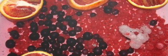 компот-крюшон со смородиной и гибридом мандарина с гранатом