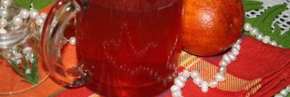 компот-крюшон со смородиной и гибридом мандарина с гранатом