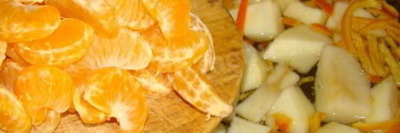 мандариновый компот из мандарин и яблок на зиму
