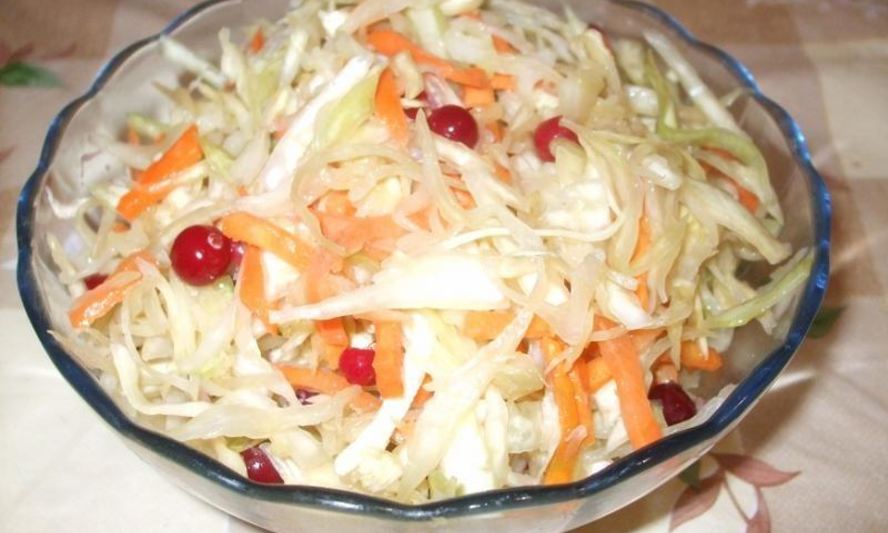 Рецепт квашеной капусты с клюквой