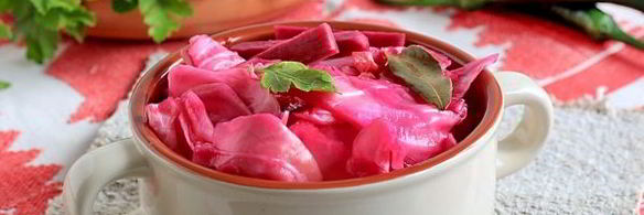 маринованная капуста со свеклой