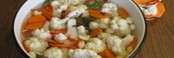 маринованная цветная капуста с морковкой