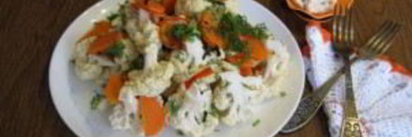 маринованная цветная капуста с морковкой
