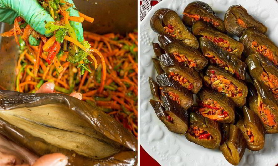 Рецепт маринованных баклажанов с морковью