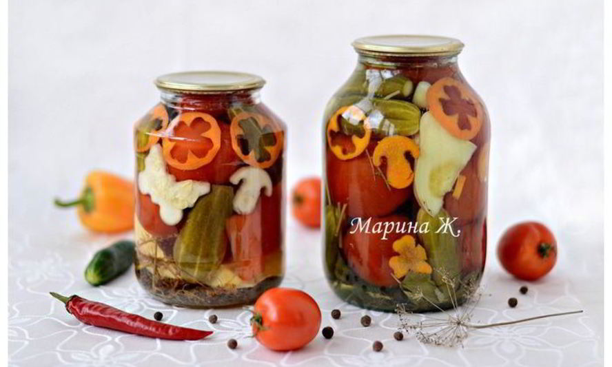 Рецепт маринованных овощей лето в банке