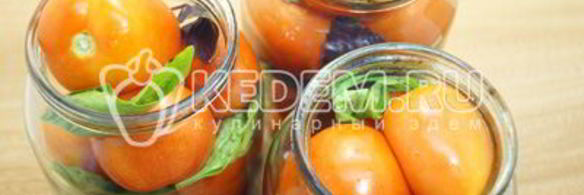 маринованные помидоры на зиму в банках с базиликом