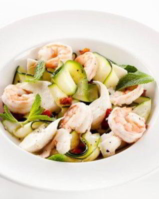 Маринованные цукини с креветками и моцареллой Unagrande