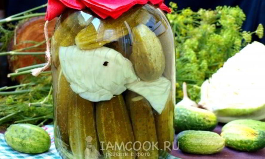 Рецепт огурцы, маринованные с капустой