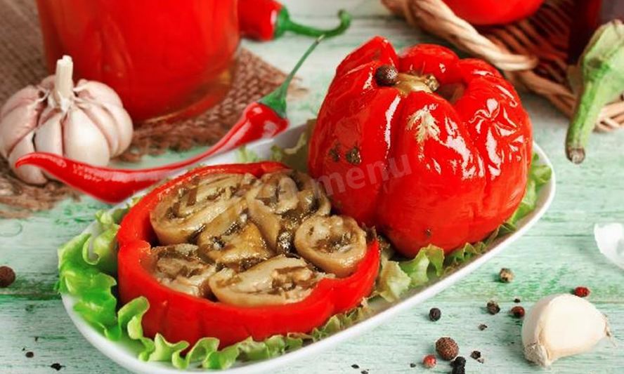 Рецепт перца фаршированного чесноком и баклажанами на зиму