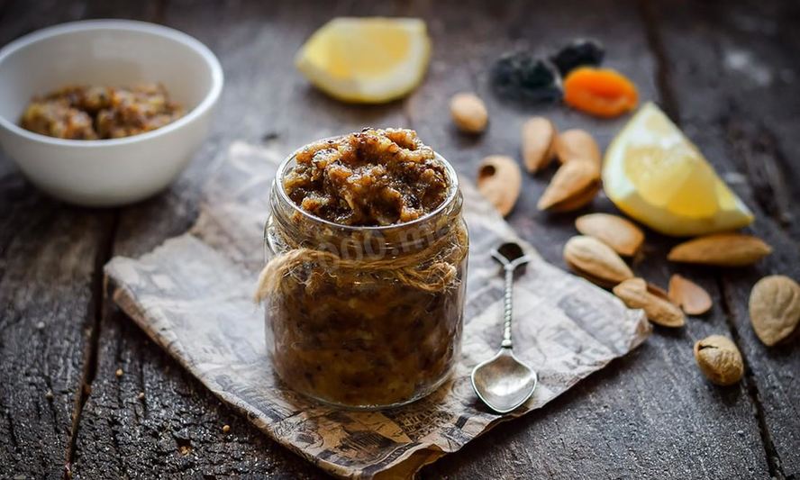 Рецепт смеси мед орехи курага изюм лимон чернослив