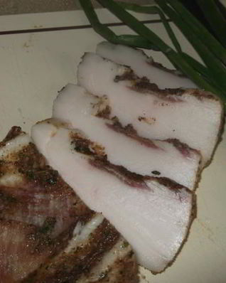 Домашнее соленое сало по-быстрому