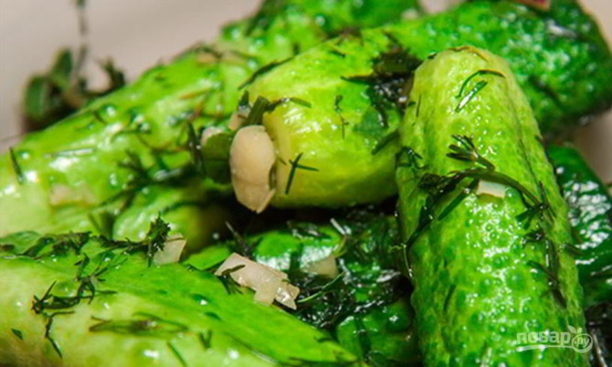 Рецепт малосольных огурчиков в пакете