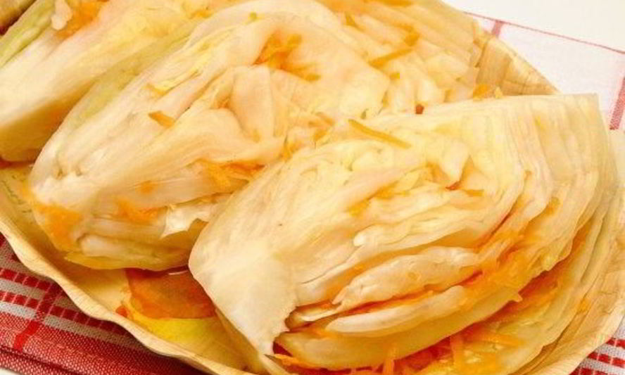 Рецепт соленой капусты с чесноком