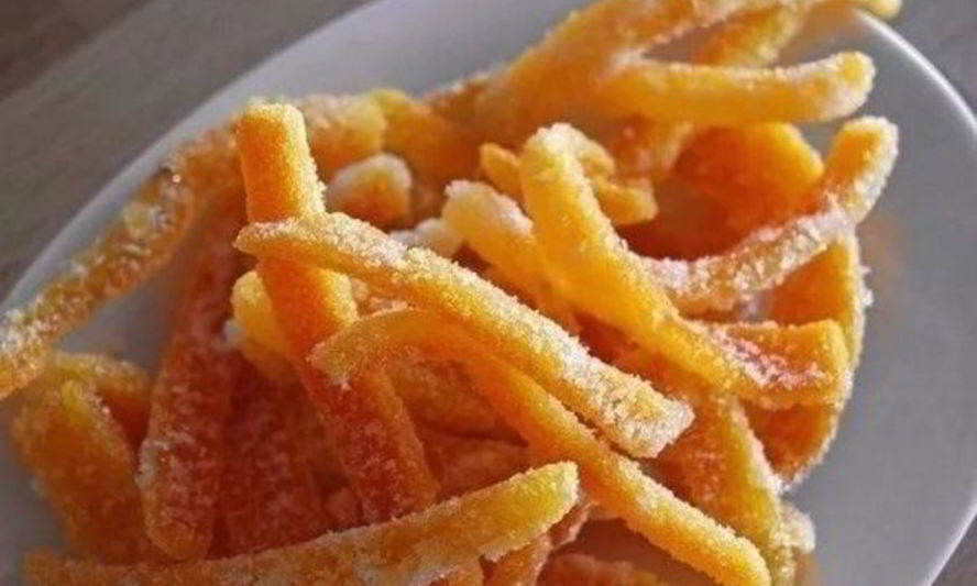 Рецепт апельсиновых цукатов к чаю