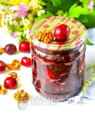 Варенье из черешни с грецким орехом