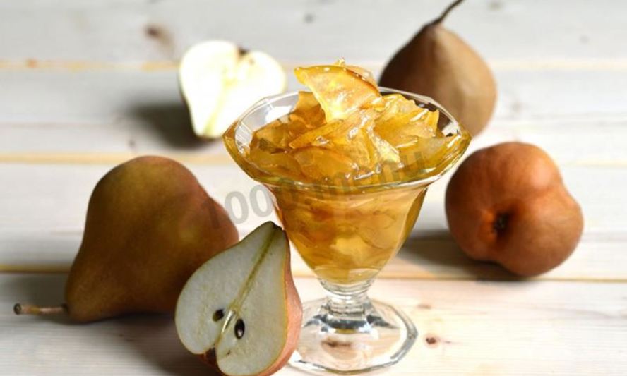 Рецепт варенья из груш дольками прозрачное