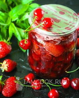 Варенье из клубники и черешни
