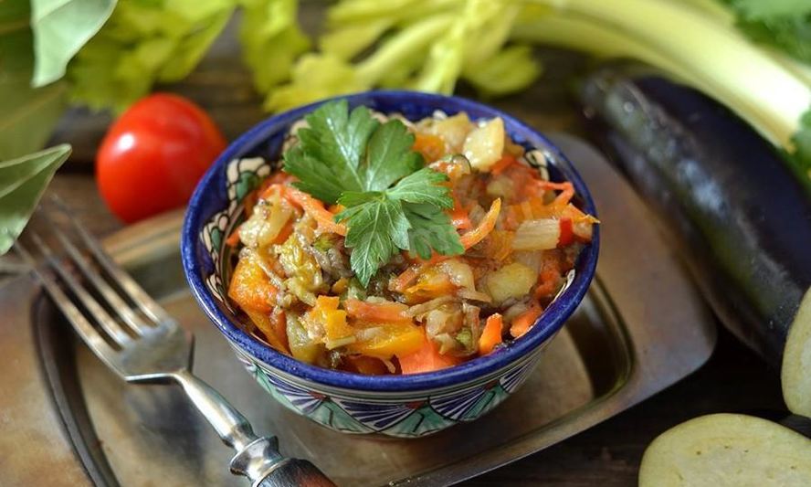 Рецепт баклажана с капустой картошкой