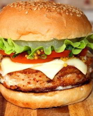 Бургер с ананасом и медовой горчицей