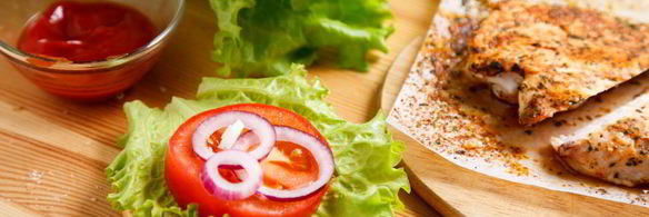 бургер с куриной грудкой