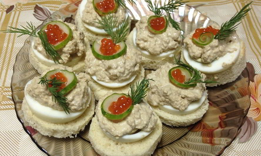 Рецепт бутербродов с печенью трески