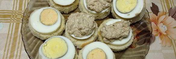 бутерброды с печенью трески