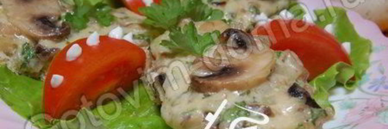 Бутерброды с шампиньонами и сыром