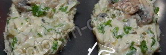 бутерброды с шампиньонами и сыром