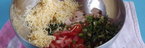 бутерброды, запеченные с ветчиной