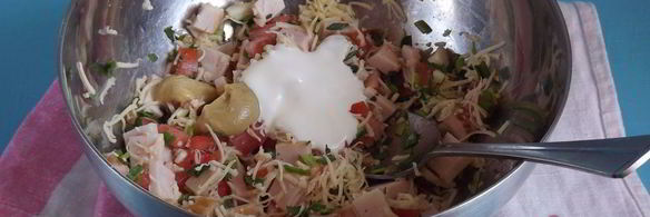 бутерброды, запеченные с ветчиной