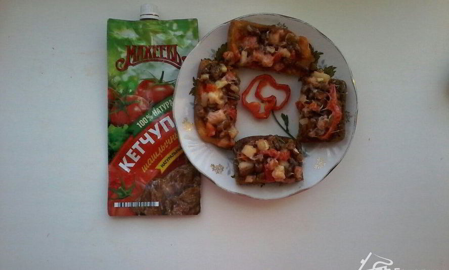 Рецепт горячих бутербродов с фасолью