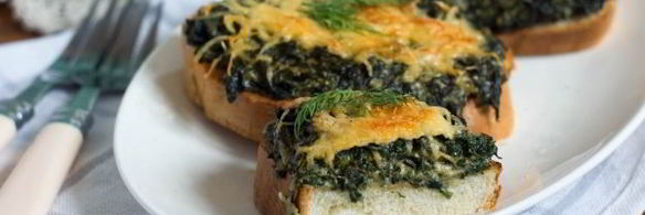 горячие бутерброды с крапивой и сыром