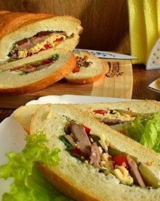 Фаршированный батон