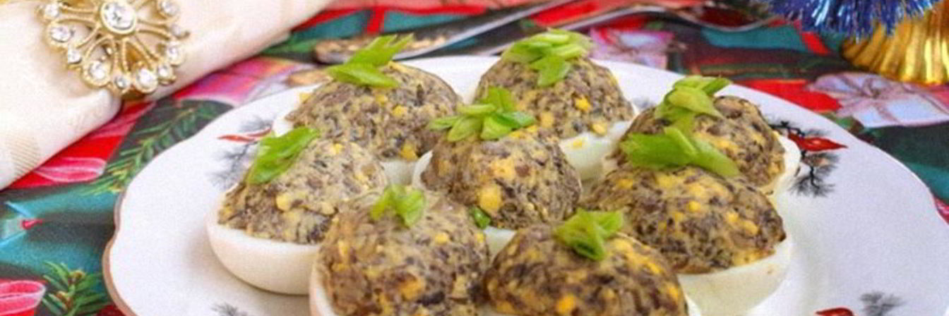 Яйца фаршированные грибами