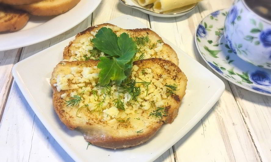 Рецепт гренков с сыром