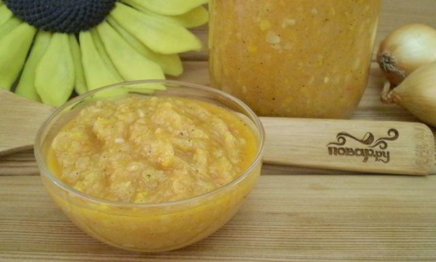 Рецепт кабачковой икры с майонезом и луком