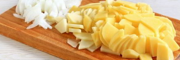 фриттата с картофелем и ветчиной