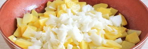 фриттата с картофелем и ветчиной