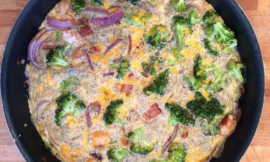 Рецепт фриттаты с копченым лососем и брокколи