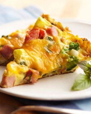 Фриттата с овощами и пармезаном