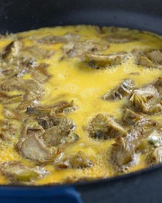 Омлет с артишоками