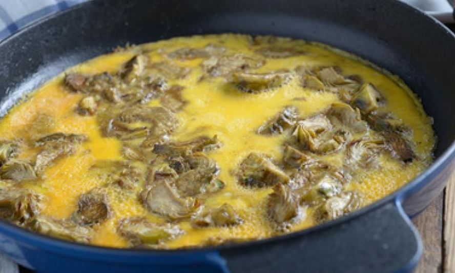 Рецепт омлета с артишоками