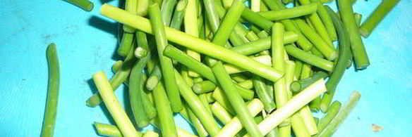 омлет с чесночными стрелками