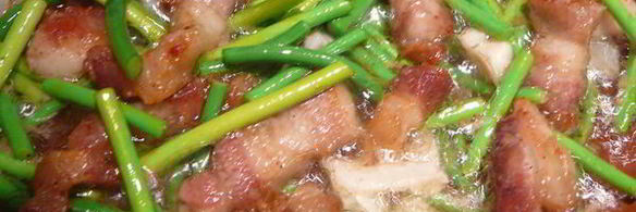 омлет с чесночными стрелками