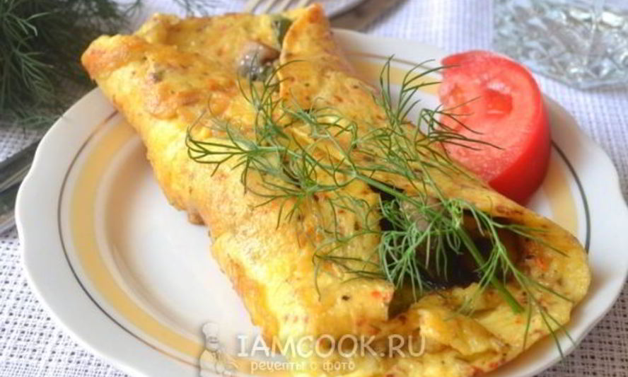 Рецепт омлета с грибами по-испански