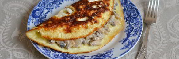 омлет с грибами