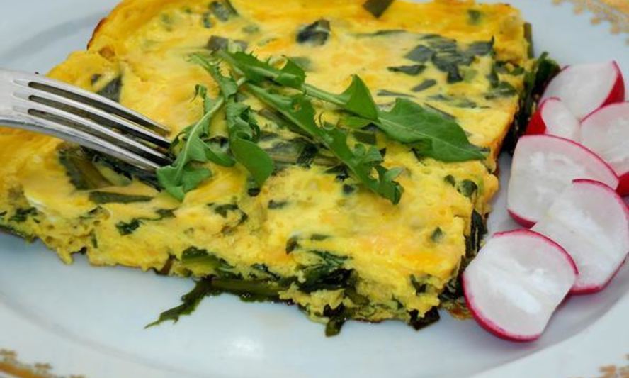 Рецепт омлета с одуванчиками