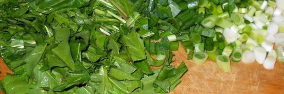 омлет с одуванчиками