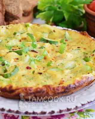 Омлет с огурцами